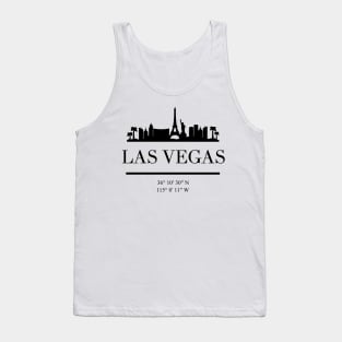 LAS VEGAS NEVADA BLACK SILHOUETTE SKYLINE ART Tank Top